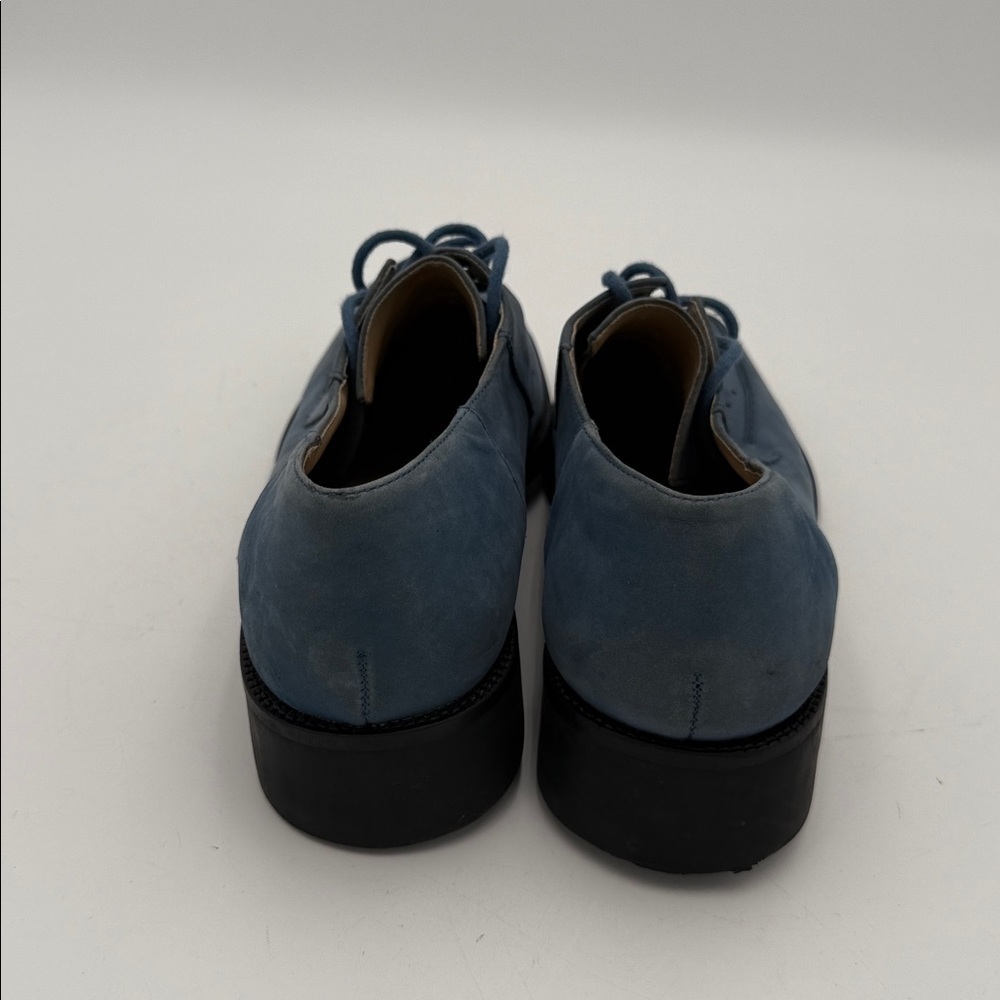 Vintage Diba women Navy Oxfords shoe lace up suede 9.5 Y2K office casual retro - Picture 4 of 11